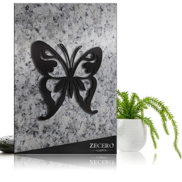 motyl 3104 czarny ze stali nierdzewnej Zecero