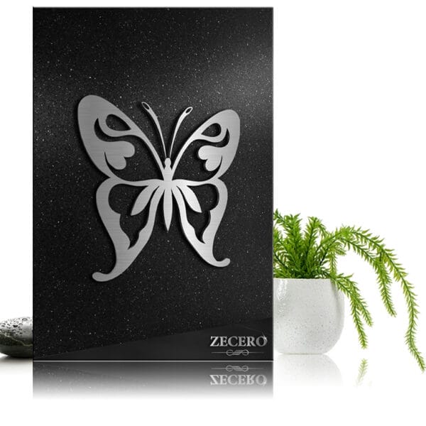 motyl 3104 satyna ze stali nierdzewnej Zecero