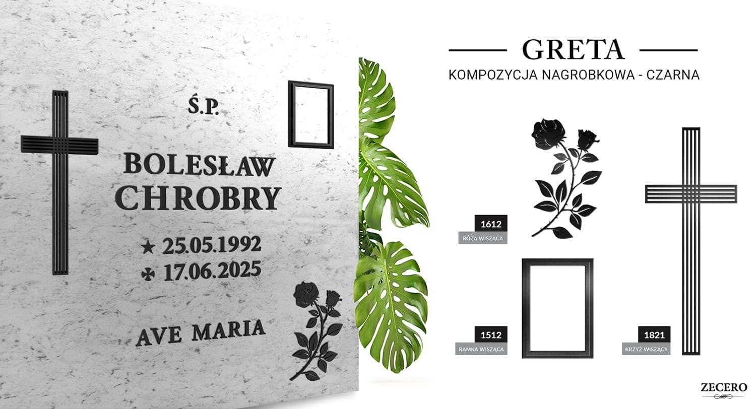 greta stal nierdzewna litery czarne Zecero kategoria